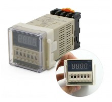 Programovatelné dvojité přepínací časové relé, 230V, 5A, DIN lišta nebo panelové provedení