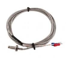 Termočlánek typ K, 0 až +800°C, 13mm x M6, 1m kabel, nerezová ocel