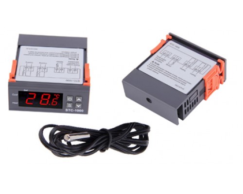 Originální digitální termostat STC1000-5m - precizní regulace teploty, 230V AC.