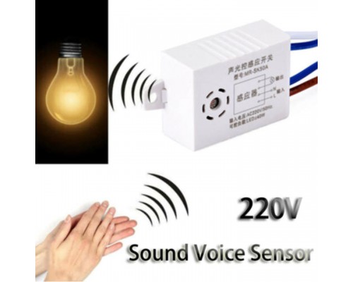 Akusticky-světelný senzor (zvukový spínač), AC220V/LED 40W.