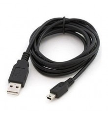 Nabíjecí datový kabel USB-A a Mini USB-B, 0.8 m, černý