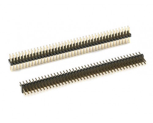 Kolíková lišta lámací dvouřadá 2x40 pinů, 2.54mm, rovná.