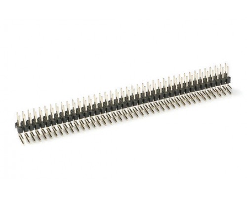 Kolíková lišta lámací dvouřadá 2x40 pinů, 2.54mm, pravý úhel.