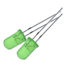 LED-LT0331G, čirá zelená indikační LED dioda, průměr pouzdra 3mm